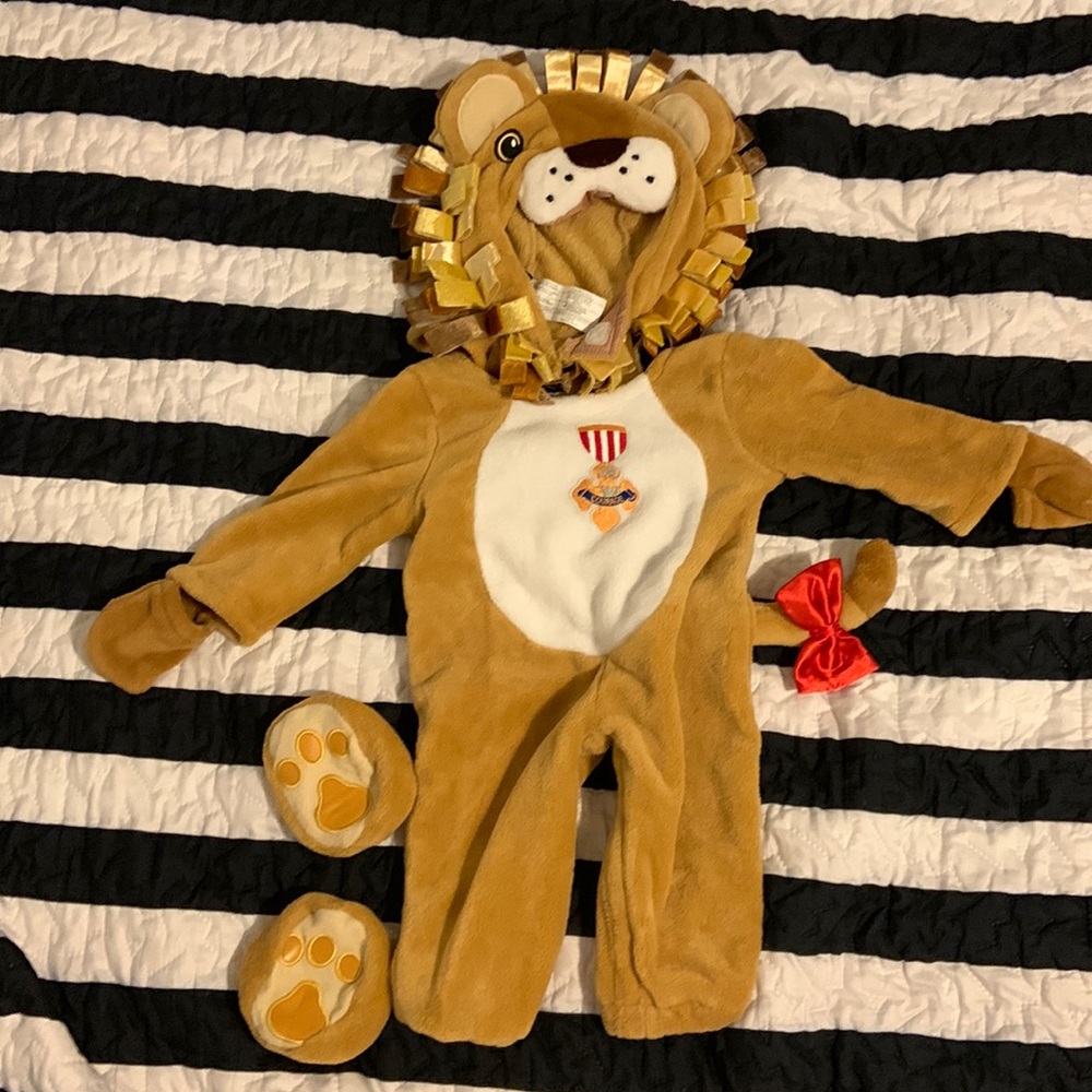 The cowardly lion wizard of as baby costume